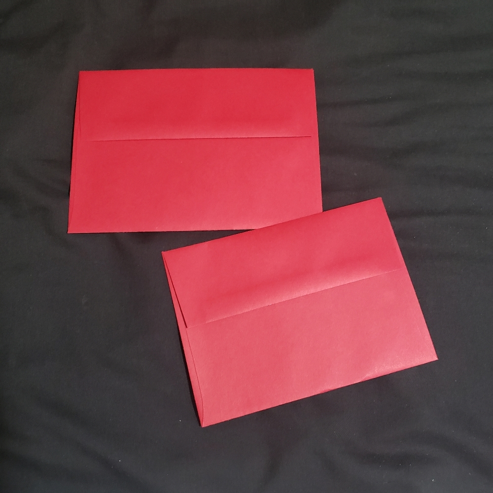 Deep Red Graduation/Wedding Invitation Envelopes